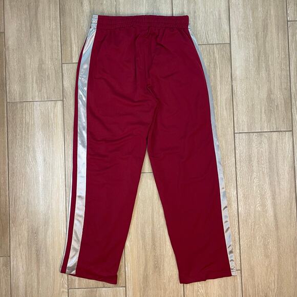 Oklahoma Sooners OU Women’s Track Pants L Red Silver Stripe Athletic Pro Edge - Picture 2 of 10